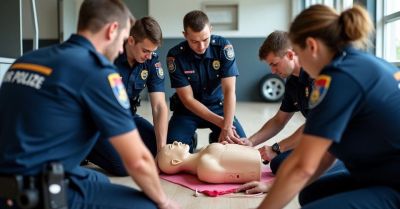 Policjanci z Torunia doskonalą kwalifikowaną pierwszą pomoc